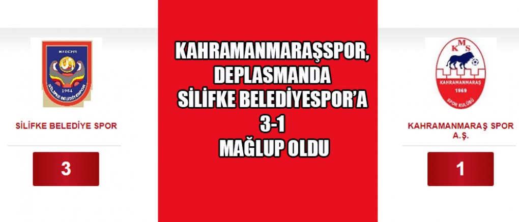 KAHRAMANMARAŞSPOR, DEPLASMANDAN PUANSIZ DÖNÜYOR