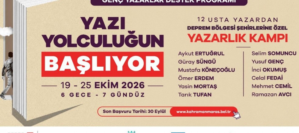 BÜYÜKŞEHİR, DEPREM BÖLGESİNDEKİ GENÇ YAZARLARI ‘YAZARLIK KAMPI’NDA BULUŞTURUYOR