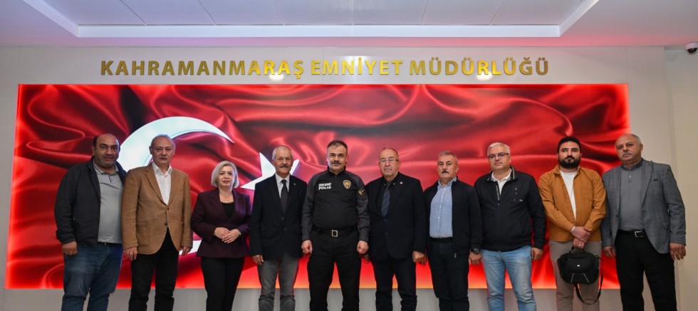 KAHRAMANMARAŞ GAZETECİLER CEMİYETİ’NDEN EMNİYET MÜDÜRÜ BEYTİ KALAYCI’YA ZİYARET