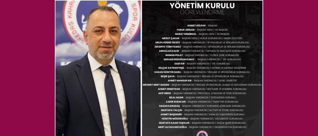 KAHRAMANMARAŞ İSTİKLALSPOR’DA GÖREV DAĞILIMI YAPILDI