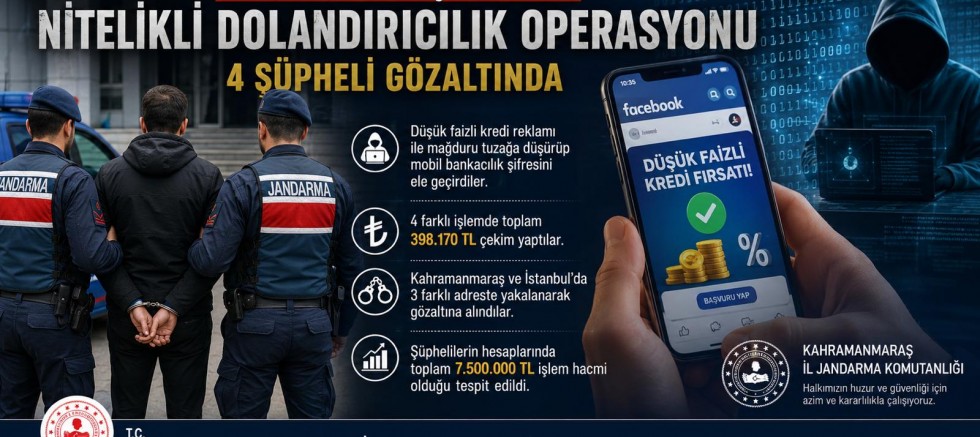 KAHRAMANMARAŞ’TA FACEBOOK TUZAĞINA JANDARMA DARBESİ