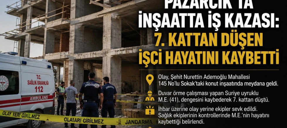 KAHRAMANMARAŞ’TA İNŞAATTA İŞ KAZASI