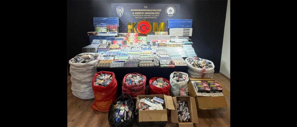 KAHRAMANMARAŞ’TA KAÇAK TÜTÜN OPERASYONU: -14 BİN 210 PAKET SİGARA ELE GEÇİRİLDİ