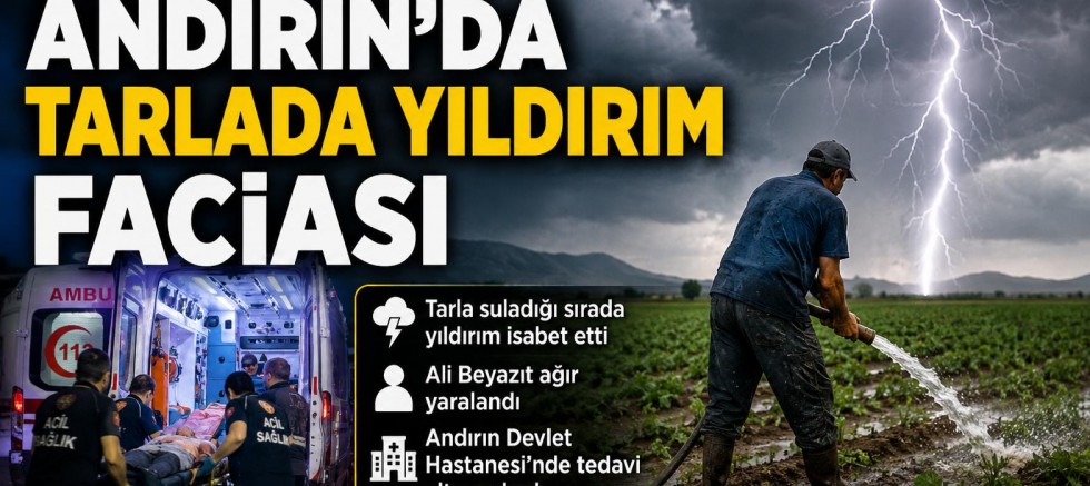 KAHRAMANMARAŞ’TA TARLADA YILDIRIM İSABET ETTİ: 1 KİŞİ AĞIR YARALANDI