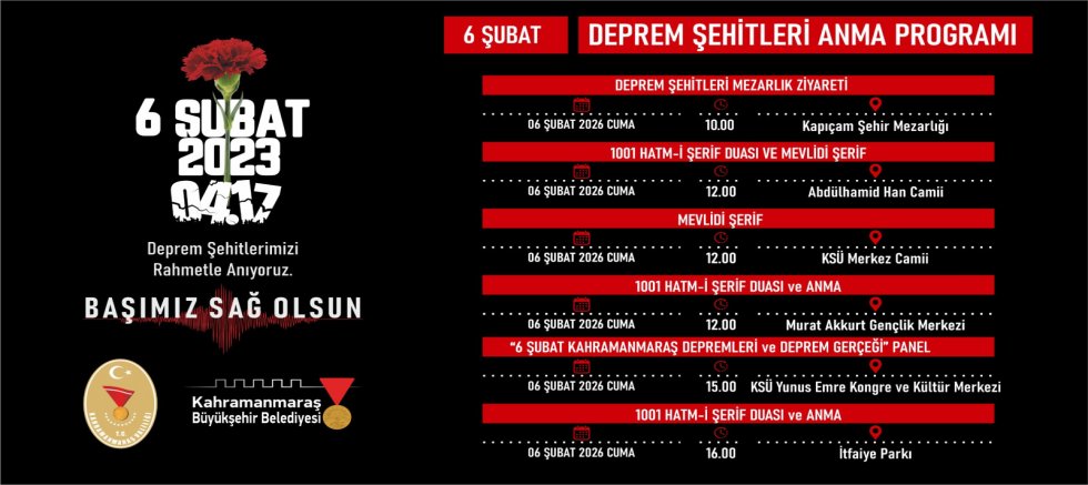 ASRIN FELAKETİNİN 3’ÜNCÜ YILINDA DEPREM ŞEHİTLERİ ÇEŞİTLİ PROGRAMLARLA YAD EDİLECEK