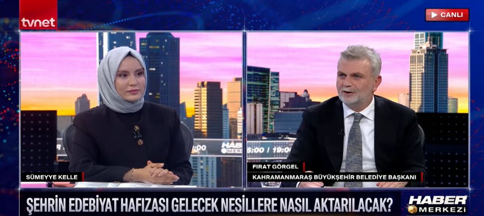 BAŞKAN GÖRGEL, TVNET CANLI YAYININDA UNESCO EDEBİYAT ŞEHRİ SÜRECİNİ ANLATTI