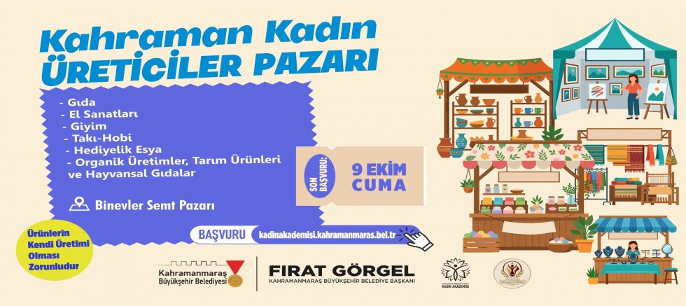BÜYÜKŞEHİR’DEN KADIN EMEĞİNE GÜÇLÜ DESTEK; KAHRAMAN KADIN ÜRETİCİLER PAZARI KURULUYOR