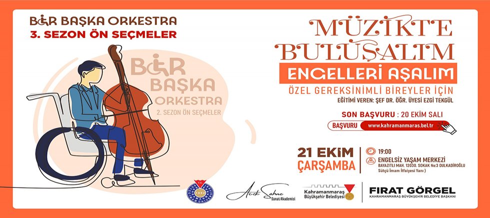 BÜYÜKŞEHİR’İN “BİR BAŞKA ORKESTRA”SI YENİ SESLERİNİ ARIYOR