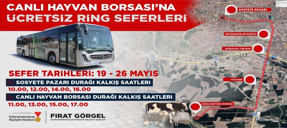 CANLI HAYVAN BORSASI’NA ÜCRETSİZ RİNG SEFERLERİ BAŞLIYOR