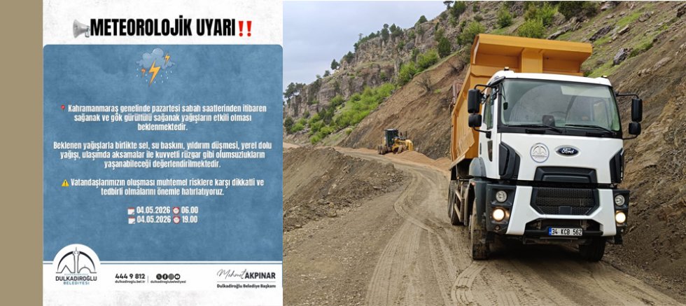 DULKADİROĞLU’NDA ŞİDDETLİ YAĞIŞ VE SEL ALARMI: VATANDAŞLARA KRİTİK UYARI