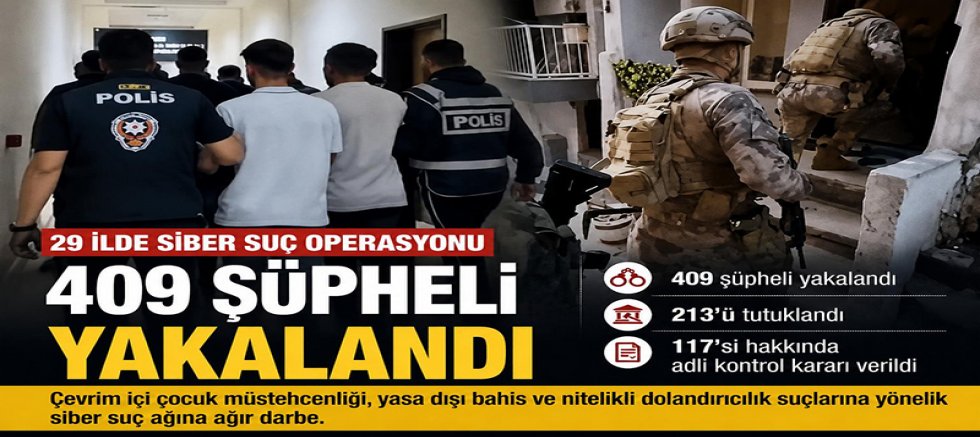 KAHRAMANMARAŞ DAHİL 29 İLDE SİBER SUÇ OPERASYONU