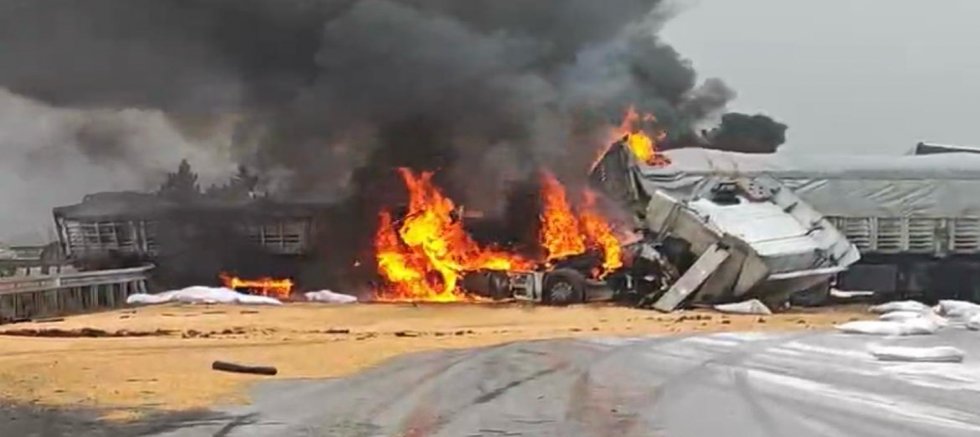 KAHRAMANMARAŞ-GAZİANTEP YOLUNDA ZİNCİRLEME KAZA