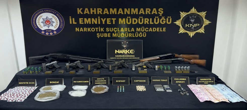 KAHRAMANMARAŞ MERKEZLİ UYUŞTURUCU OPERASYONU: 45 GÖZALTI
