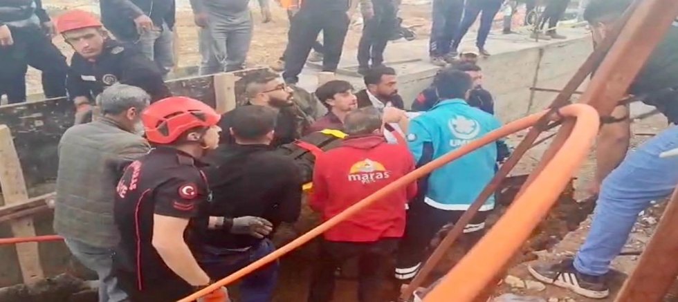 KAHRAMANMARAŞ’TA ALTYAPI ÇALIŞMASINDA GÖÇÜK: 1 YARALI