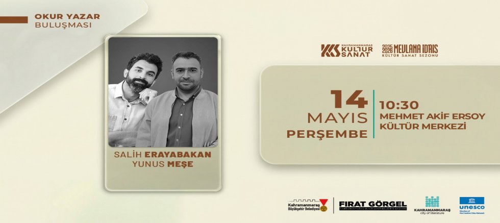 KAHRAMANMARAŞ’TA OKUR - YAZAR BULUŞMALARI EDEBİYATSEVERLERİ BİR ARAYA GETİRECEK