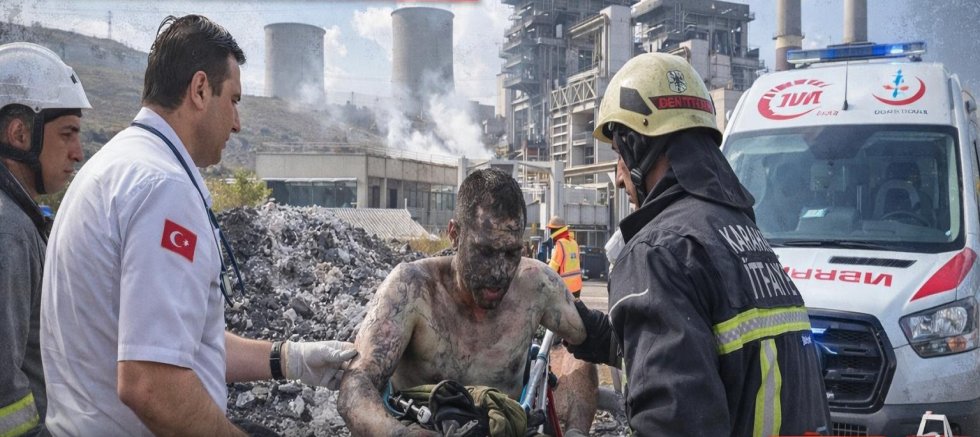 KAHRAMANMARAŞ’TA TERMİK SANTRALİNDE İŞ KAZASI: 1 İŞÇİ YARALANDI