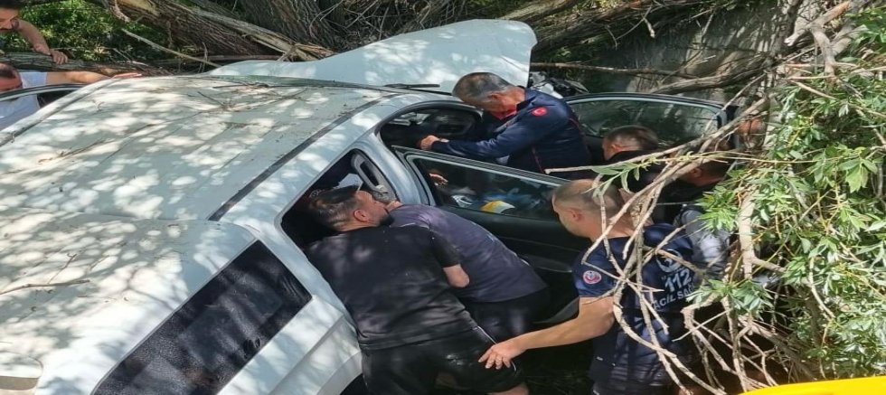 -KAHRAMANMARAŞ’TA TİCARİ ARAÇ KANALA UÇTU: 4 YARALI