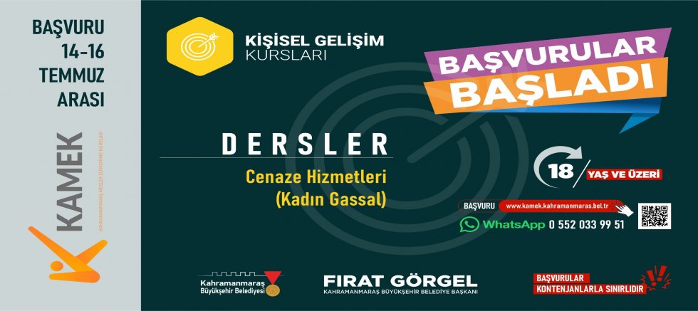 KAMEK’TE KADIN GASSAL KURSUNA BAŞVURULAR BAŞLADI!