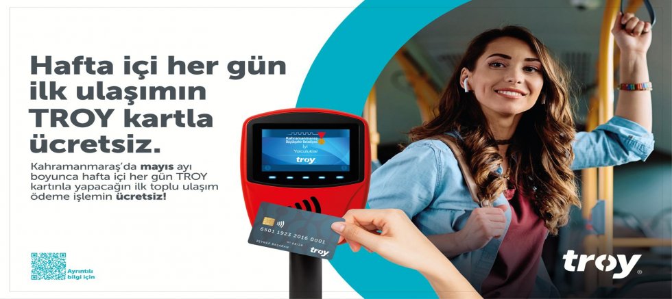 MAYIS’TA TROY KART İLE HAFTA İÇİ İLK YOLCULUK ÜCRETSİZ