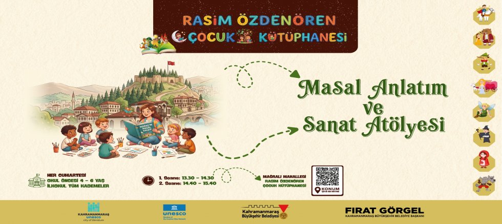 MİNİKLERİN CUMARTESİ KEYFİ MASAL VE SANATLA TAÇLANIYOR