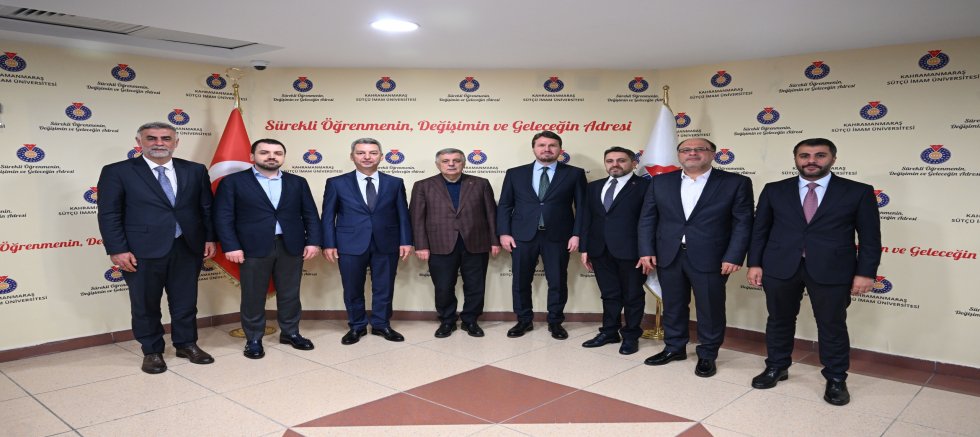 NEVZAT PAKDİL VE İL PROTOKOLÜ KSÜ REKTÖRÜ PROF. DR. İBRAHİM TANER OKUMUŞ’U ZİYARET ETTİ