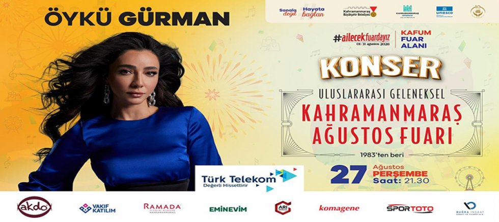 ÖYKÜ GÜRMAN, PERŞEMBE GÜNÜ KAFUM’DA SAHNE ALACAK