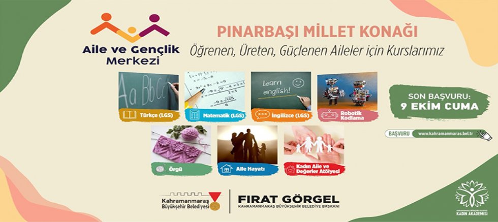 PINARBAŞI MİLLET KONAĞI’NDA KADINLAR VE ÖĞRENCİLER İÇİN EĞİTİM DÖNEMİ BAŞLIYOR