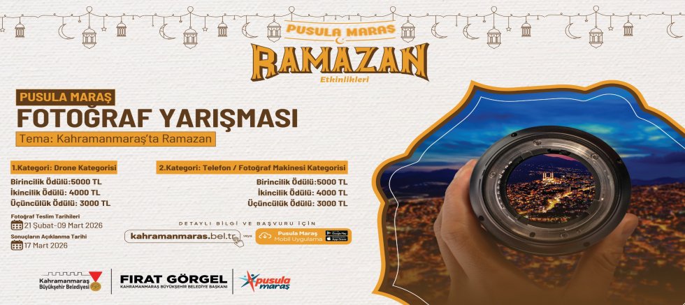 PUSULA MARAŞ’TAN GENÇLERE RAMAZAN TEMALI ÖDÜLLÜ FOTOĞRAF YARIŞMASI