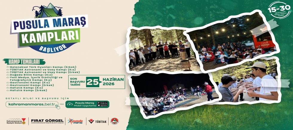 PUSULA MARAŞ YAZ KAMPLARINA BAŞVURULAR BAŞLADI!
