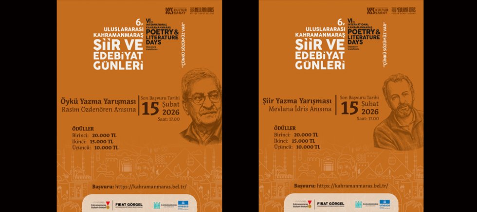 ŞİİR VE ÖYKÜYE GÖNÜL VEREN HERKES YARIŞMAYA DAVET EDİLDİ