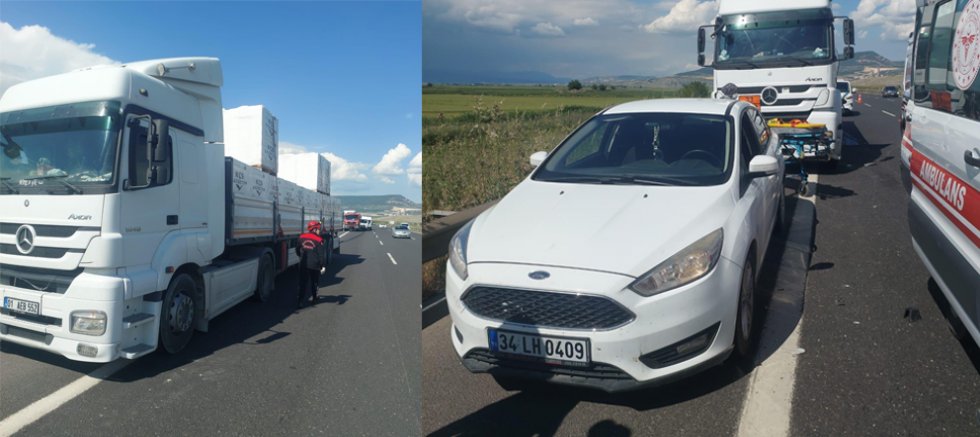 TAG OTOYOLU’NDA OTOMOBİL İLE TIR ÇARPIŞTI: 1 ÖLÜ, 2 YARALI