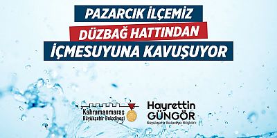 Kahramanmaraş Büyükşehir Belediyesi tarafından 300 Milyon TL’lik yatırımla Pazarcık’ta hayata geçirilecek Düzbağ Hattı Bağlantısı ve İçmesuyu Arıtma Tesisi’nin 11 Kasım Cumartesi günü saat 12.30’da te