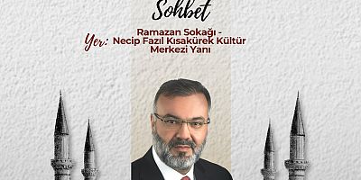 5 MART’TA RAMAZAN SOKAĞI’NDA MEHMET EMİN AY İLE “RAMAZAN VE İNSAN” SOHBETİ