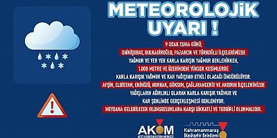 9 OCAK’TA ŞEHİR GENELİNDE YAĞIŞLI HAVA ETKİLİ OLACAK!