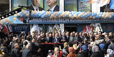 BAKAN ÖZHASEKİ’NİN KATILIMIYLA PAZARCIK’TA SEÇİM OFİSİNİN AÇILIŞI YAPILDI