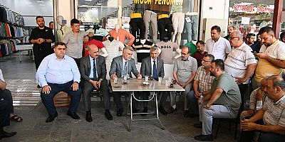 BAŞKAN GÖRGEL, DEREPAZARI ESNAFIYLA BULUŞTU