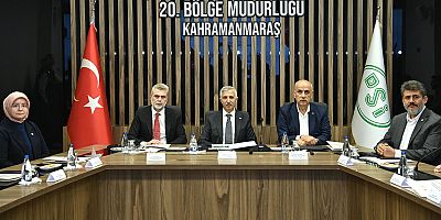 DSİ Bölge Müdürlüğü binasında İl Koordinasyon Toplantısında konuşan Başkan Görgel