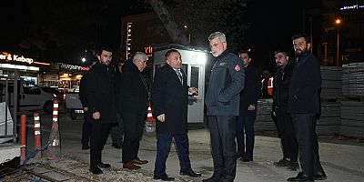 BAŞKAN GÖRGEL, ŞEHİR MERKEZİNDEKİ ALT VE ÜSTYAPI ÇALIŞMALARINI YERİNDE İNCELEDİ
