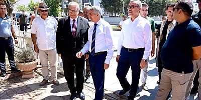 Vali Mükerrem Ünlüer ile Pazarcık’ta bir dizi ziyaret ve incelemelerde bulunan Başkan Güngör