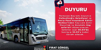 BÜYÜKŞEHİR’DEN BAYRAMDA ŞEHİR MERKEZİNDEN KAPIÇAM MEZARLIĞI’NA ÜCRETSİZ TOPLU TAŞIMA