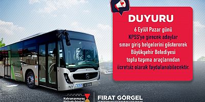 BÜYÜKŞEHİR’DEN KPSS ADAYLARINA ÜCRETSİZ ULAŞIM DESTEĞİ