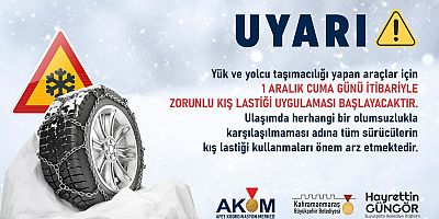 BÜYÜKŞEHİR’DEN SÜRÜCÜLERE KIŞ LASTİĞİ UYARISI!