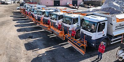 BÜYÜKŞEHİR KIŞA HAZIR; 222 ARAÇ VE 330 PERSONELLE SAHADA