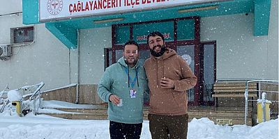 ÇAĞLAYANCERİT DEVLET HASTANESİ PERSONELİ KAR KIŞ DİNLEMİYOR