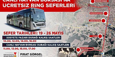 CANLI HAYVAN BORSASI’NA ÜCRETSİZ RİNG SEFERLERİ BAŞLIYOR