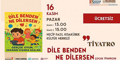 ÇOCUKLAR PAZAR GÜNÜ BÜYÜKŞEHİR’İN TİYATROSUYLA EĞLENCEYE DOYACAK