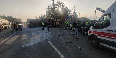 -GAZİANTEP'TE KAMYON KAZASI: 6 ÖLÜ, 17 YARALI