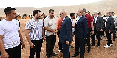 GÖRGEL VE KİRİŞCİ, KUZEY İLÇELERİN YOL AĞINA GÜÇ KATACAK TESİSTE İNCELEMELERDE BULUNDU