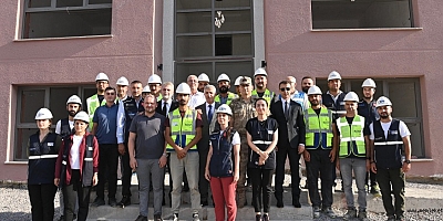 GÖRGEL VE ÜNLÜER, GÜNEŞEVLER İNŞAAT SAHASINDA İNCELEMELERDE BULUNDU
