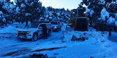KAHRAMANMARAŞ BÜYÜKŞEHİR BELEDİYESİ  EKİPLERİ KAR ENGELİNİ AŞTI, HAYATA ULAŞTI